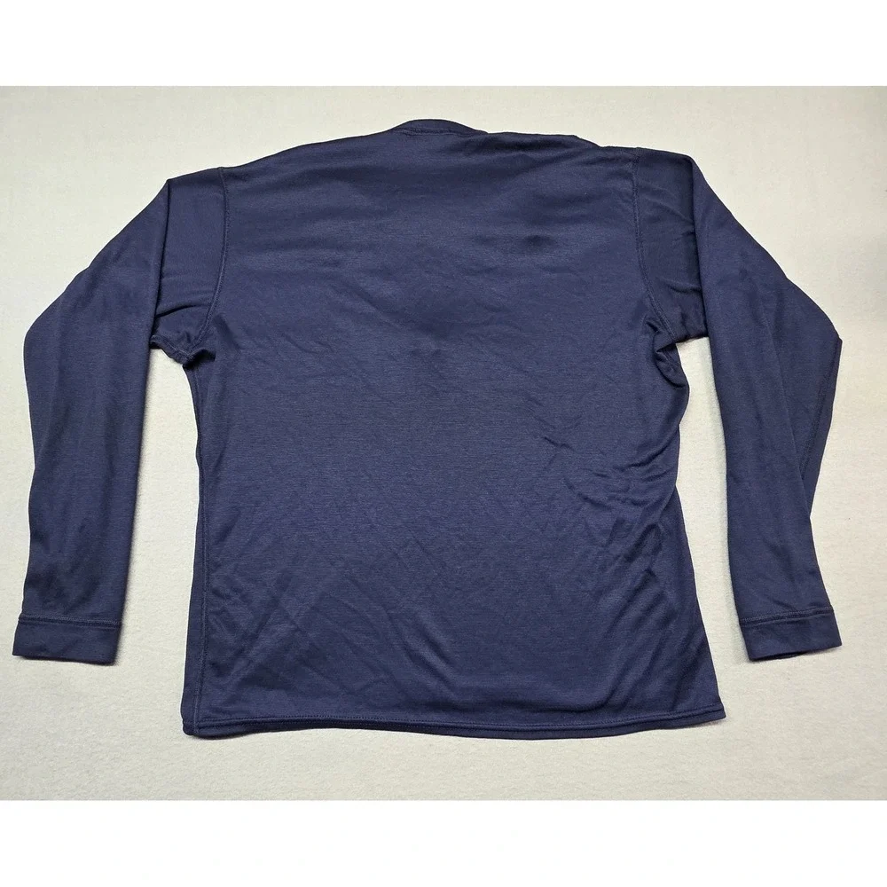 Patagonia Capilene 1/4 Zip Base Layer Shirt M USA Waffle‎ Knit Navy Outdoor